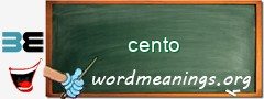 WordMeaning blackboard for cento